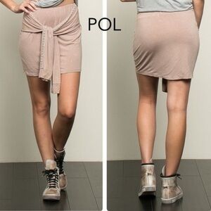 New POL Doppleganger Wrapping Tie Sleeve Skirt